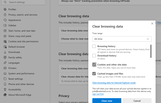 Clear Your Browser's Cache & Cookies - Webmad